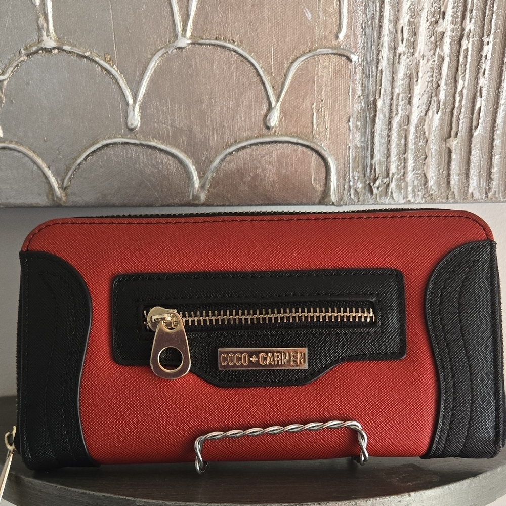 Coco + Carmen Red and Black Women's Wallet